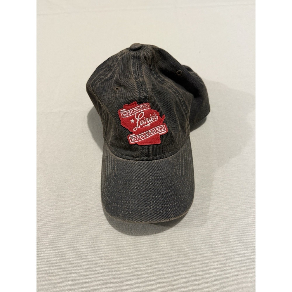 Vintage‎ Leinies Wisconsin Leinenkugel Work Black Gray Acid Wash Hat Legacy